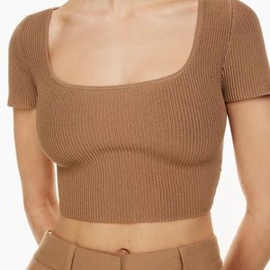 Babaton Sculpt Knit Squareneck Top